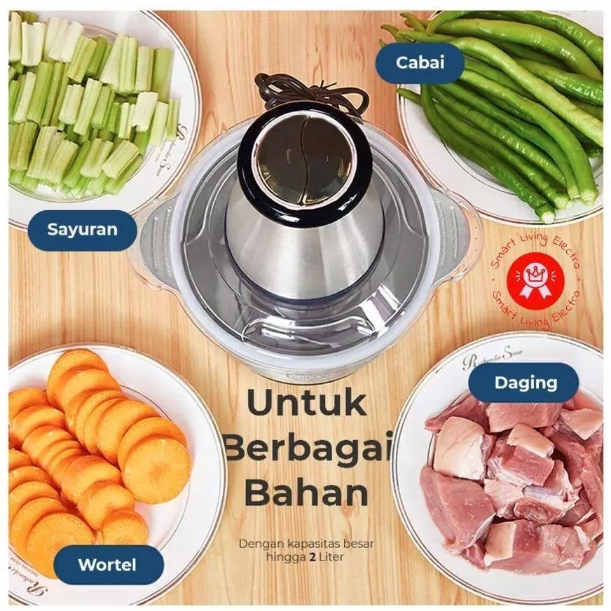 Blender Daging Serbaguna 60 Ribuan Ini Layak Beli? Ini Review Jujurnya 4 Blender Chopper HANG YAN 2 Liter untuk Giling Daging dan Bumbu Dapur